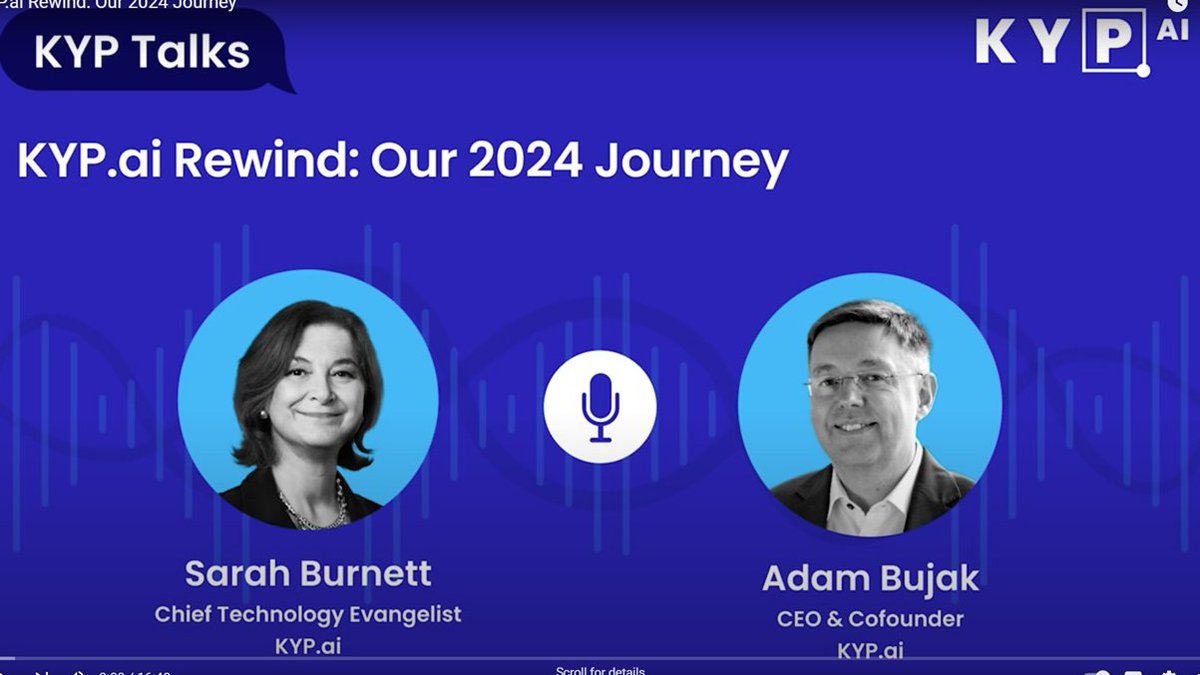 Behind every <a href="/KYP_ai/">KYP.ai</a>  milestone lies a customer transformation story that redefined what's possible. 

CEO <a href="/BujakDr/">Dr. Adam Bujak</a> and <a href="/SarahBurnett/">Sarah Burnett</a> reveal the secrets behind 2024's most remarkable process breakthroughs. What they share might transform your 2025. 
youtube.com/watch?v=34GhQe…