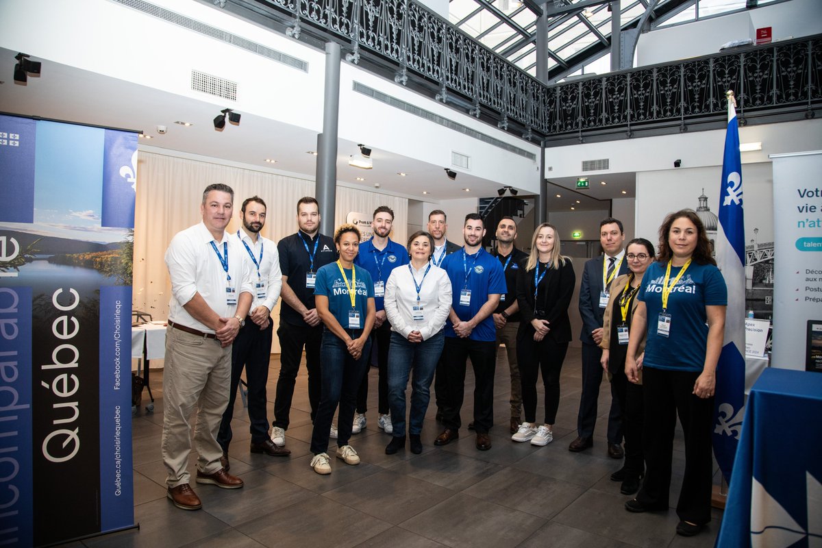 MTLINTL's tweet photo. 🚀 Clap de fin pour les Journées Québec France! Après un passage mémorable à Paris, notre équipe a clôturé l’année en beauté à Toulouse. 🇫🇷 Nous complétons ainsi une série de 8 missions de #recrutement international en 2024. @derichebourg #aero https://t.co/UsfG2Aw8ib