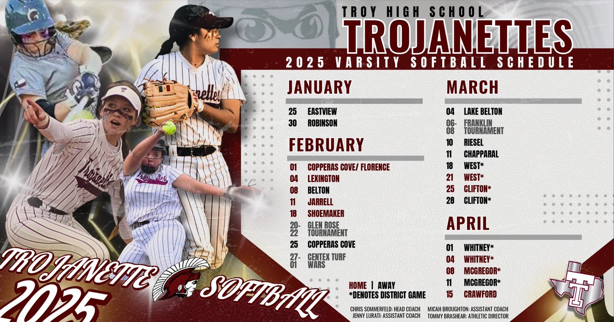 troysoftball1's tweet photo. Here is the 2024-2025 Troy Softball Schedule!!! #weoverme #womenoftroy https://t.co/LNudeIg4Ml