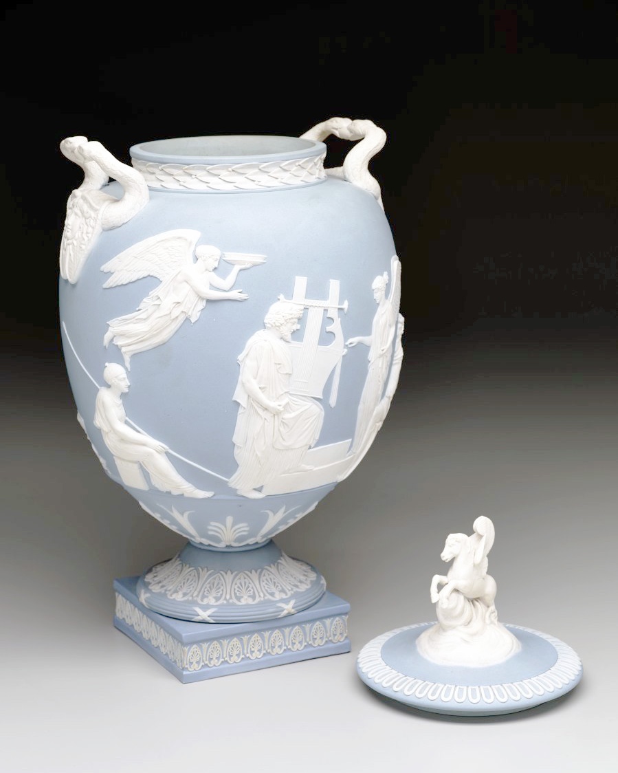 TimothyImholt's tweet photo. This Jasperware vase shows the Apotheosis of Homer and was made around 1780. Jasperware is a type of pottery that is a fine-grained, unglazed stoneware with a matte finish. It is part of the Dallas Museum of Art Collection.
#stoneware #museums #dallas #jasperware https://t.co/MLcKKNU0kx
