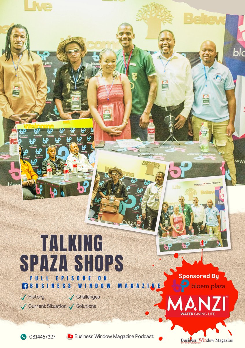WillMLKA's tweet photo. Panel discussion on Spaza Shops saga.

Today at 7pm.

Facebook Channel @Business Window Magazine
YouTube Channel @Business Window Magazine Podcast

Stay Tuned. https://t.co/WdlzJVSXTj