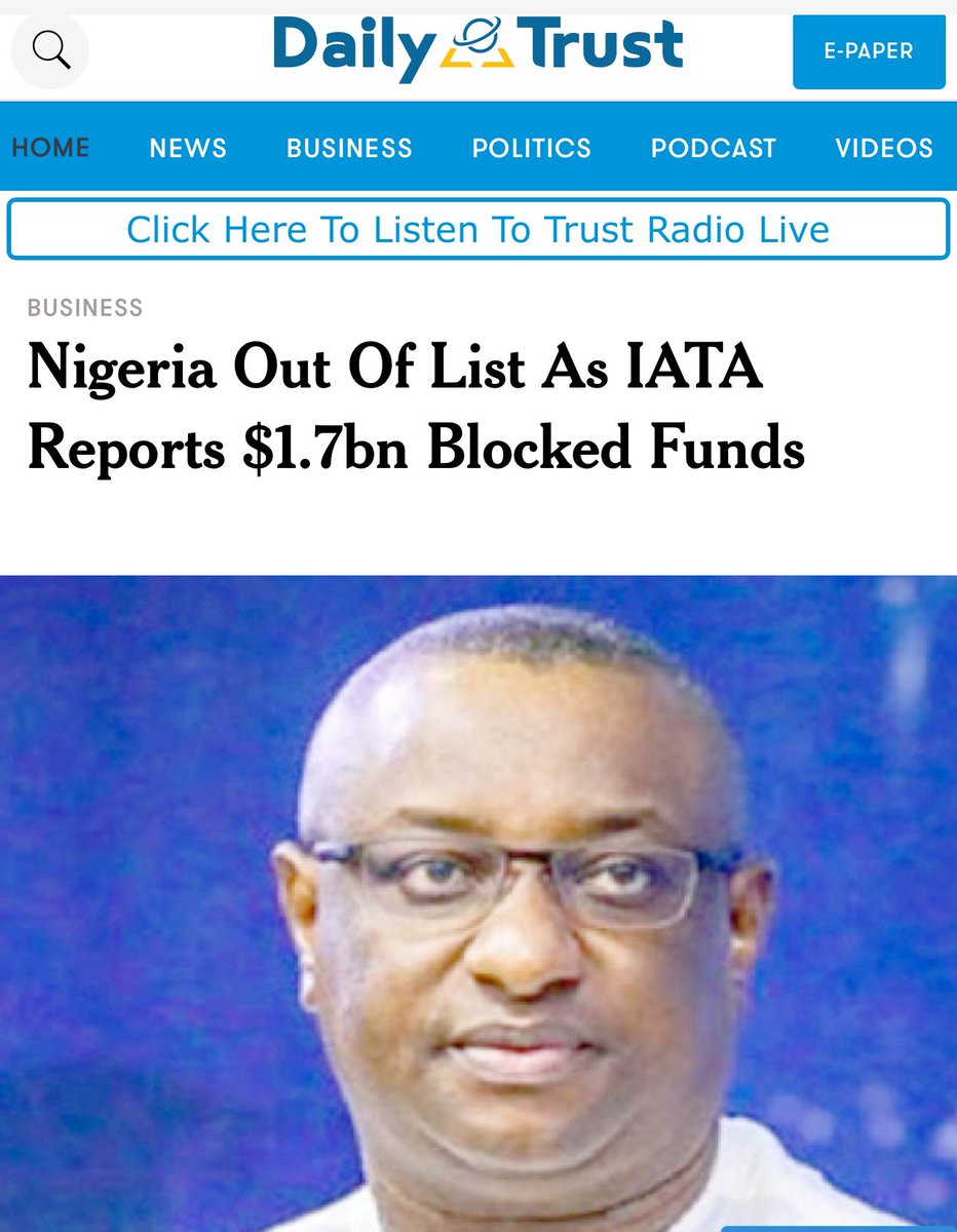 dipoaina1's tweet photo. Breaking News 📰 

The International Air Transport Association (@IATA ) has removed Nigeria 🇳🇬 among the countries that had failed to allow for the repatriation of foreign airlines’ revenue.
This followed the federal government clearance of all revenue backlogs that were due to the foreign airlines earlier in the year.

As at yesterday, the blocked funds globally amounted to $1.7 billion.

In January 2024, the CBN announced that it had cleared the backlog of pending foreign exchange (forex) obligations to foreign airlines operating in the country.

Tinubu is working 📌