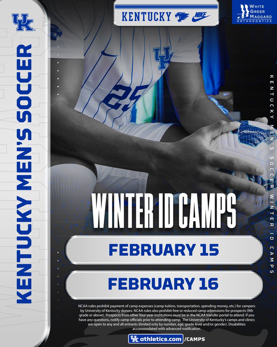 UKMensSoccer's tweet image. Winter ID Camps I &amp;amp; II are filling up FAST!! ⚡️

Be sure to secure your spot today ⤵️

🔗: tinyurl.com/ycytedmp

#WeAreUK | #GBED