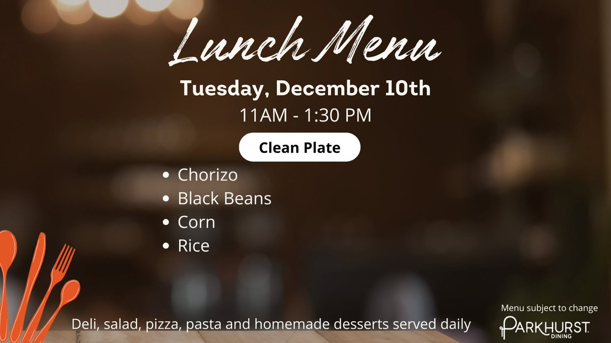Today's Lunch Menu:
