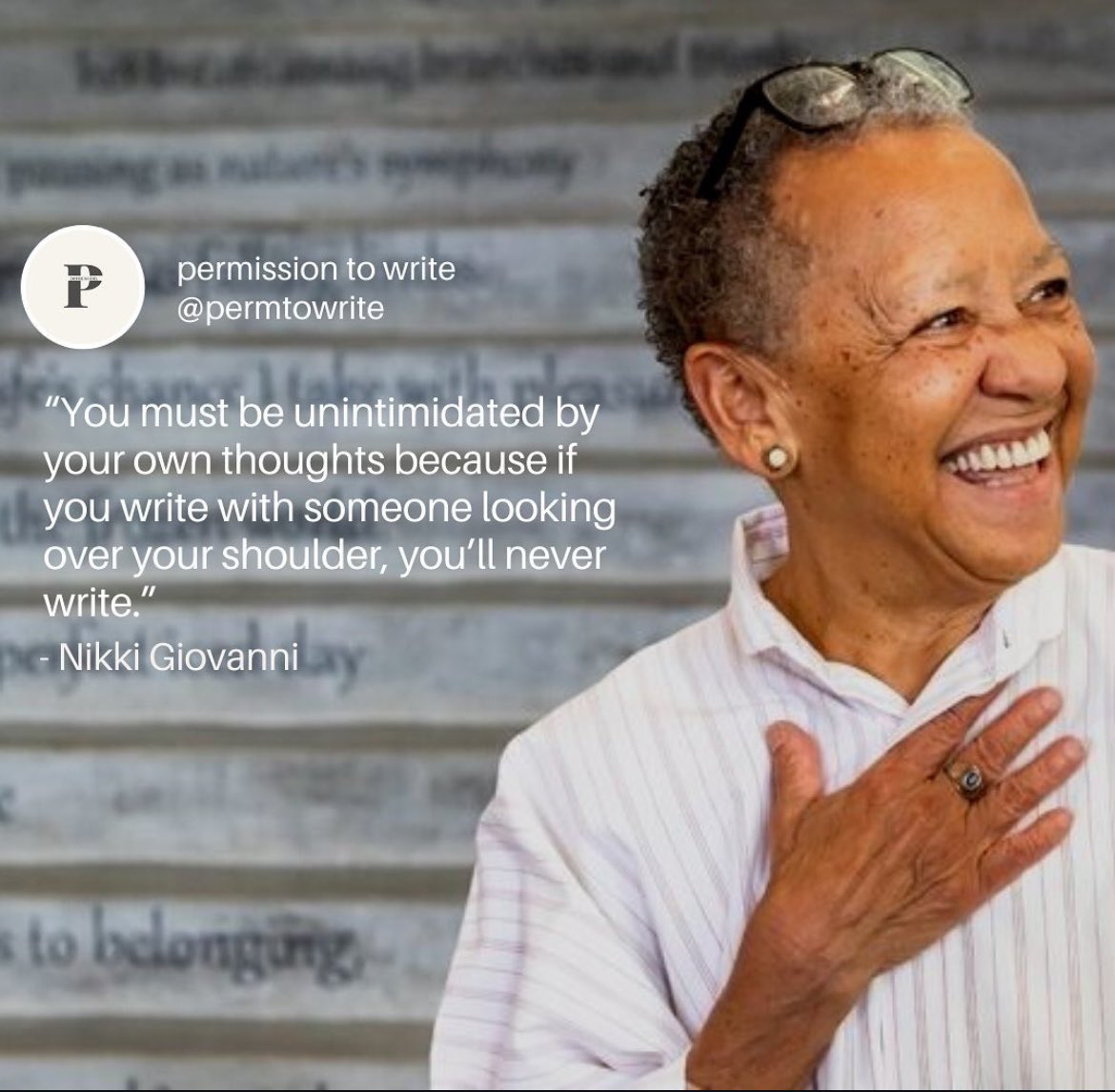 Some writers are guiding lights for the rest of us. Thank you for your expression. Your activism. Your knowing. Your love. Ms. Nikki Giovanni. 🙏🏽🕊️