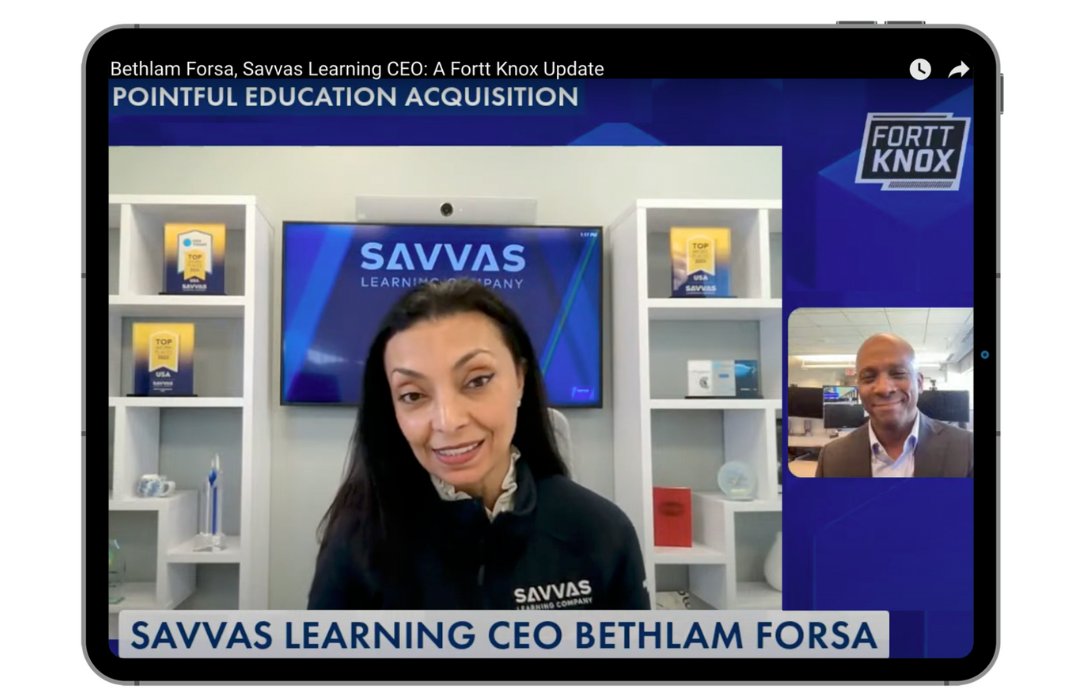 SavvasLearning's tweet photo. Savvas CEO @BethlamForsa and @JonFortt discuss the demand for an all-in-one solution for college and career readiness to prepare students for post-high school success. ➡️ Watch their full conversation here: https://t.co/1Ihs39Zn7O

#edchat #K12 #CareerTechEd https://t.co/TBYGowhXl3