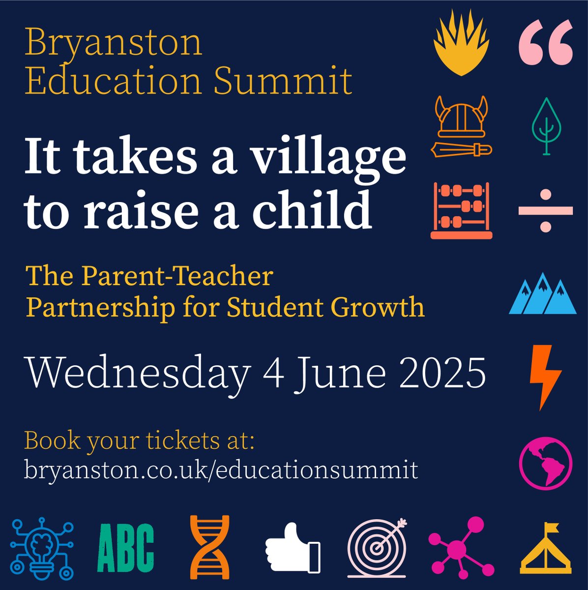 Next year, our Education Summit is combining with our 21st Century Parenting Day as we are throwing open our doors to education professionals and parents from all backgrounds. 

For more information and to book your tickets, please visit bryanston.co.uk/education-summ…