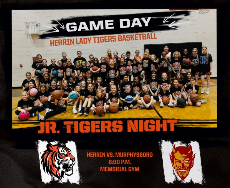 Gameday vs. Murphysboro! We can’t wait to see all our JR. Tigers at the game tonight!
