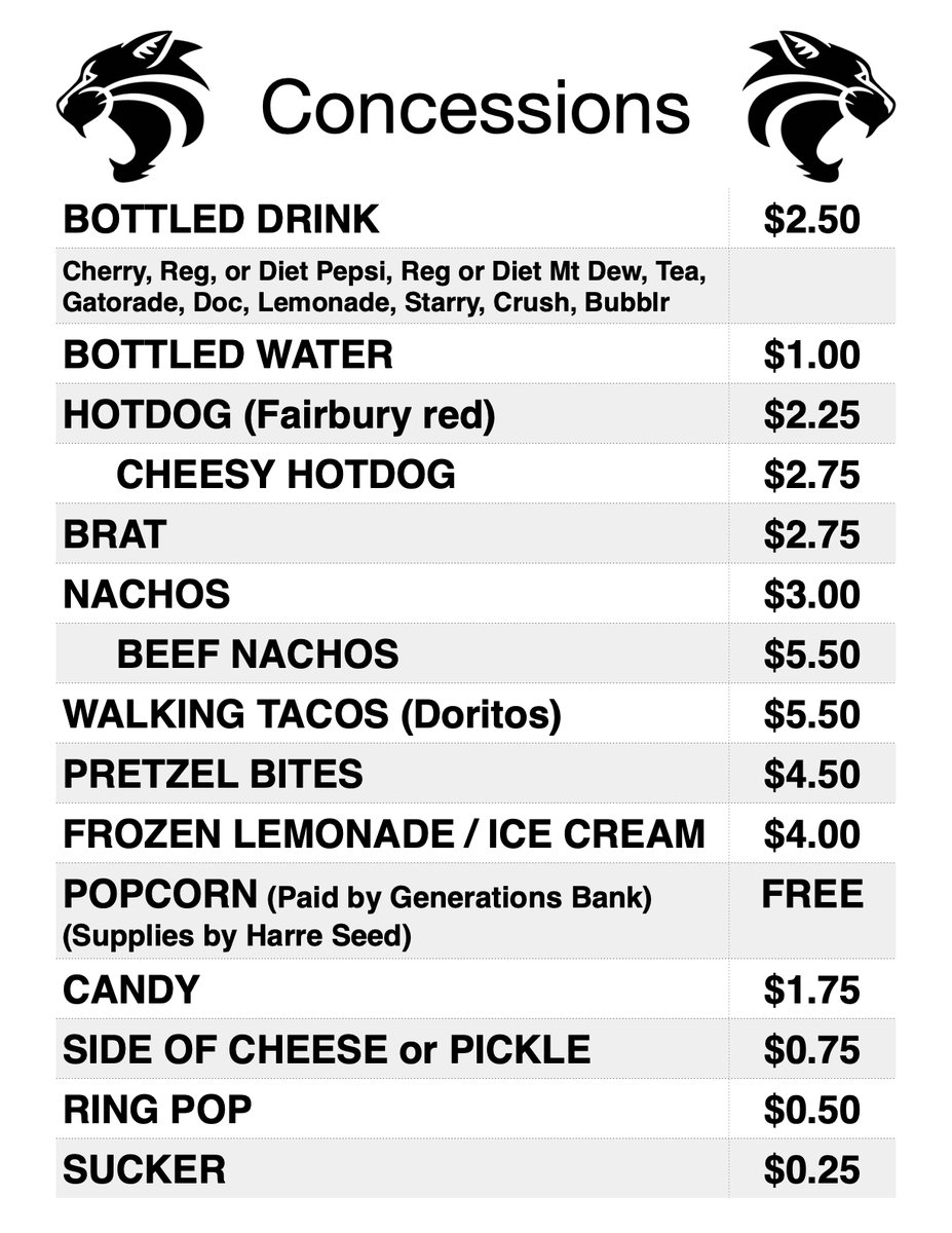 EMFConcessions's tweet photo. It's game night!  Tonight is "Walking Taco" Tuesday.  Also, stop by the stand and get some free popcorn courtesy of Generations Bank. #emfbobcats  @spsjetpride https://t.co/8hyfdNlCTA