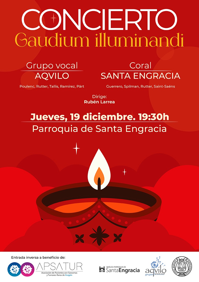 El Grupo Vocal @aqvilo y la Coral de Santa Engracia ofrecerán un concierto navideño a favor de APSATUR.

 ¡Os esperamos a todos!💛❤️