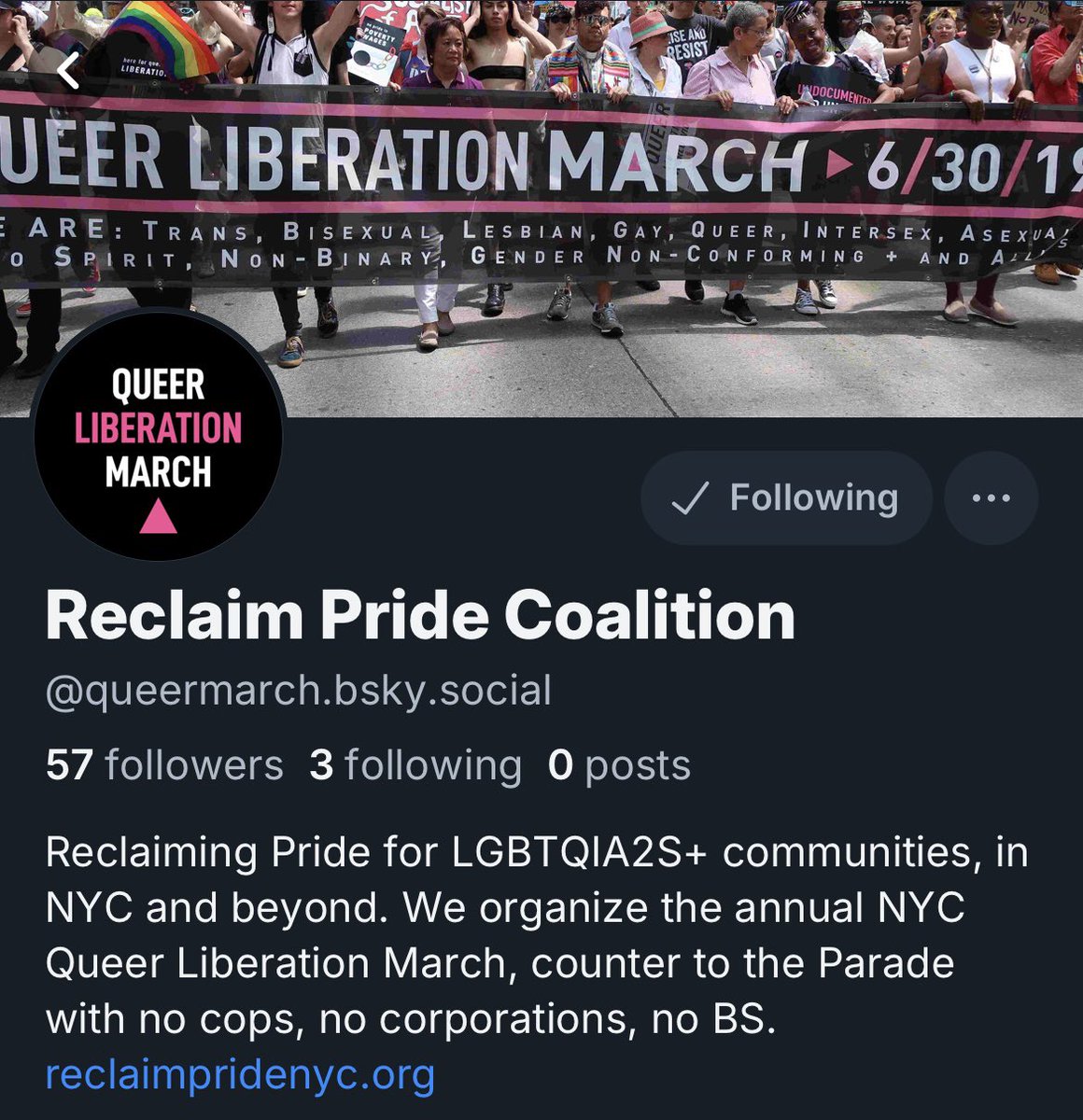 Reclaim Pride Coalition tweet media
