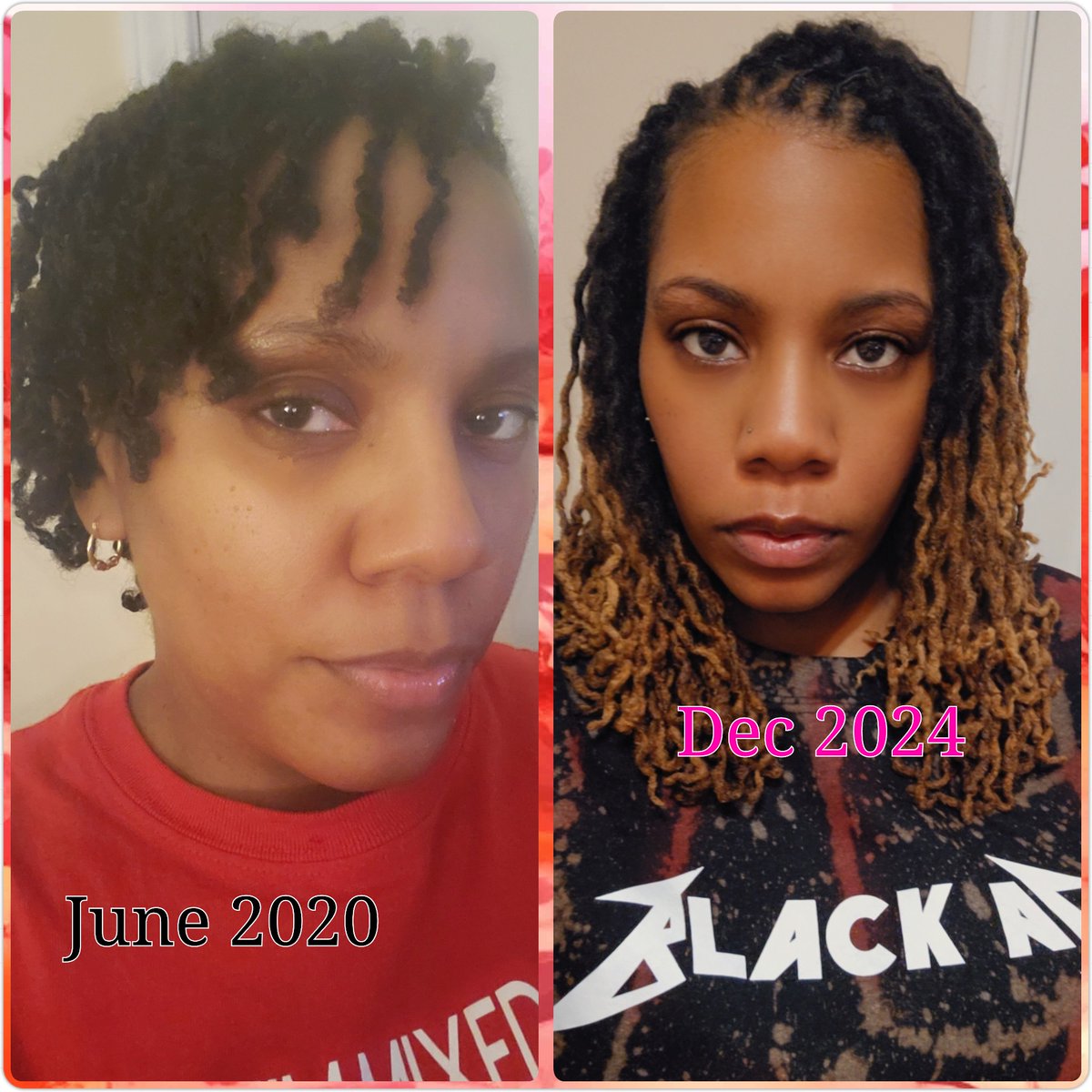 MsSashaP's tweet image. Loc Journey! 💁🏾‍♀️
How it started: June 2020. How it's going: December 2024 #LocdAndLoaded 🥰 #BlackAF ✊🏾