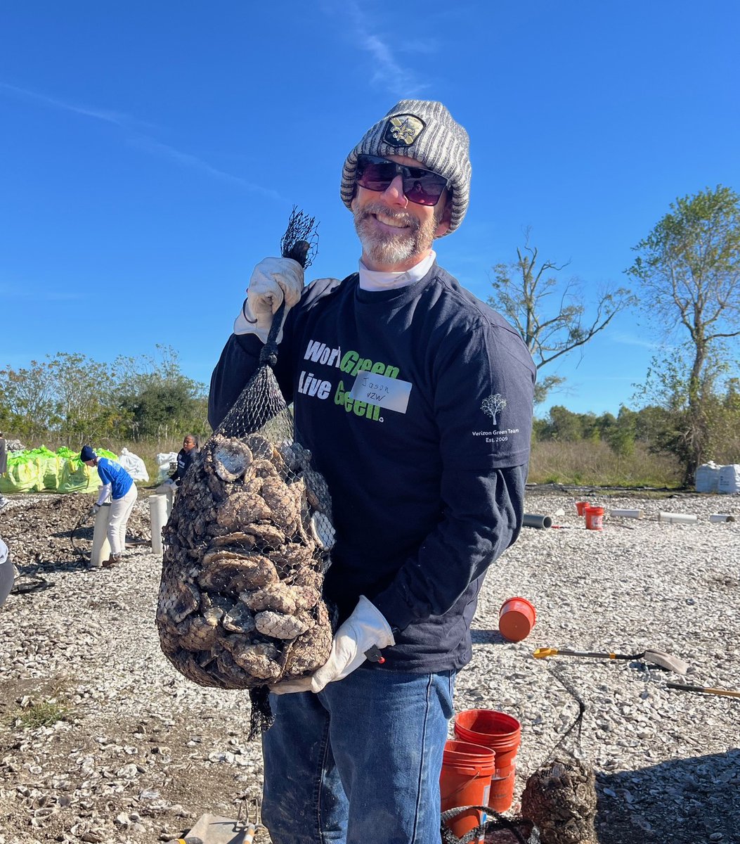 VerizonGreen (@verizongreen) on Twitter photo The world is our oyster! 🌍 Last week, volunteers bagged oyster shells in preparation for the creation of a living reef that will provide protection from storms and coastal erosion in New Orleans with <a href="/CRCL1988/">Coalition to Restore Coastal Louisiana</a> <a href="/ChefBrigade/">Chefs Brigade</a> <a href="/NOLASuperBowlHC/">New Orleans Super Bowl Host Committee</a> and <a href="/NFLGreen/">NFL Green</a>. #WorkGreenLiveGreen The world is our oyster! 🌍 Last week, volunteers bagged oyster shells in preparation for the creation of a living reef that will provide protection from storms and coastal erosion in New Orleans with <a href="/CRCL1988/">Coalition to Restore Coastal Louisiana</a> <a href="/ChefBrigade/">Chefs Brigade</a> <a href="/NOLASuperBowlHC/">New Orleans Super Bowl Host Committee</a> and <a href="/NFLGreen/">NFL Green</a>. #WorkGreenLiveGreen