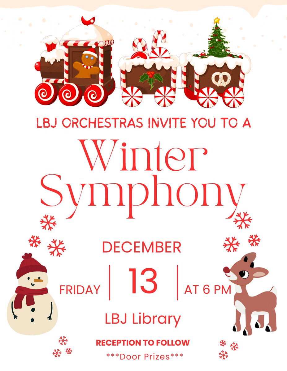You are invited to an enchanting evening of holiday spirit and music at our Winter Symphony, presented by the LBJ Orchestra!
