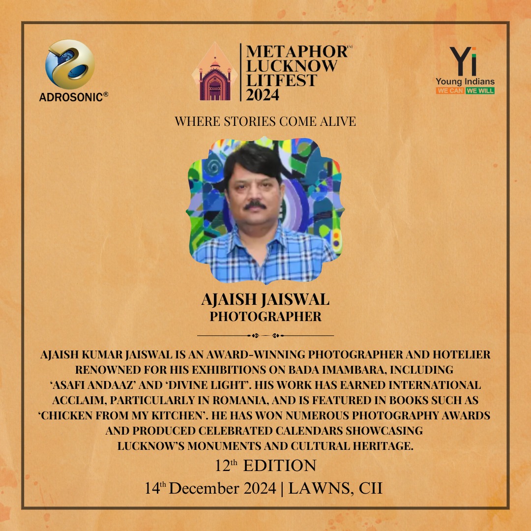 BOOK LAUNCH: ASAFI SAFAR by Ajaish Jaiswal

Join us on Saturday, 14th December, at the CII Lawns, as we explore the rich heritage and vibrant culture of Lucknow through the lens of this fascinating book.

Don’t miss this opportunity to uncover the city’s majestic history!