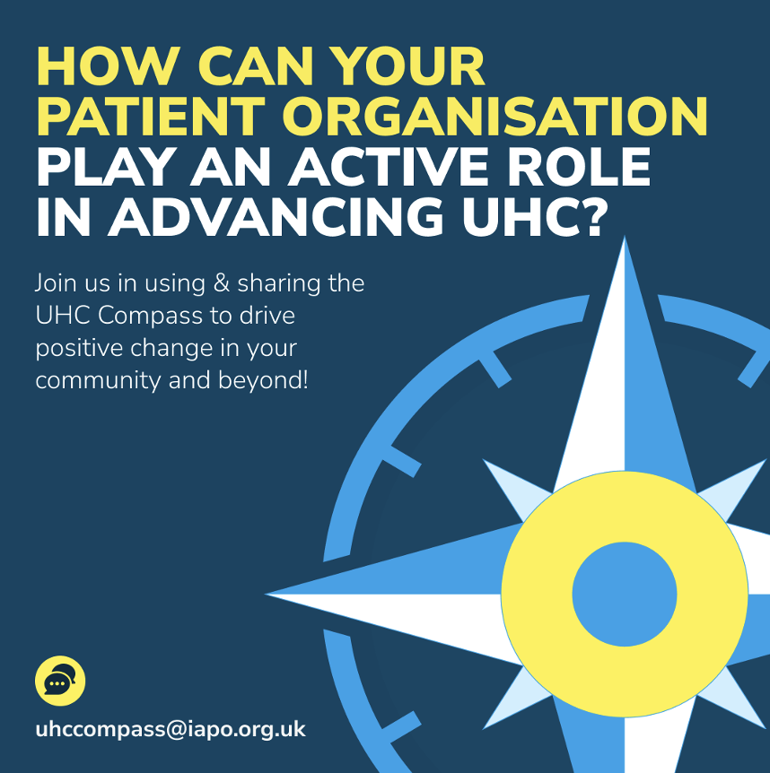 IPPOSI's tweet photo. Ahead of Universal Health Coverage (UHC) Day on Dec 12, @IAPOvoice is launching a new tool for Patient Organisations to assist in their empowerment to hold Governments Accountable for UHC. Please register for the webinar on Dec 11 via the link below. #IAPO #UHC2030 #CSE #UHC #HealthForAll #universalhealthcoverageday
#PatientOrganizations#UniversalHealthCoverage #HealthcareForAll #UHCCompass