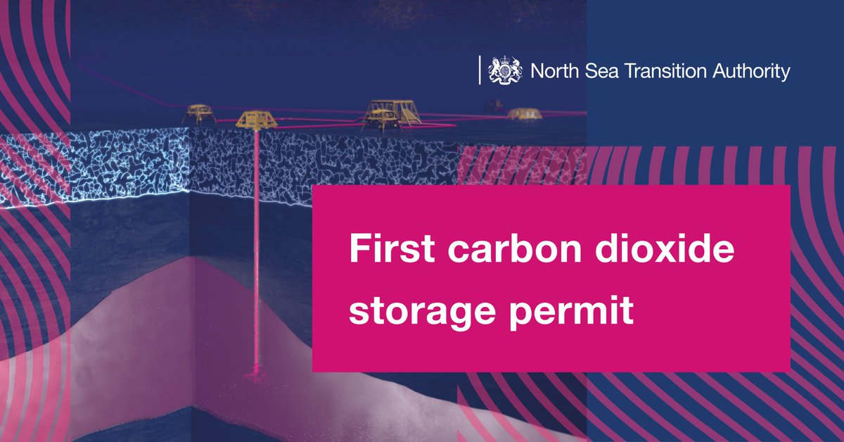 In an historic moment on the journey to #netzero, we have today awarded the UK’s first ever carbon storage permit to the Northern Endurance Partnership of <a href="/bp_UK/">bp United Kingdom</a>, <a href="/Equinor_UK/">Equinor UK</a>  and <a href="/TotalEnergiesUK/">TotalEnergies UK</a>. Read the news here: tinyurl.com/23c3bc5n
#CCS #carbonstorage #energytransition