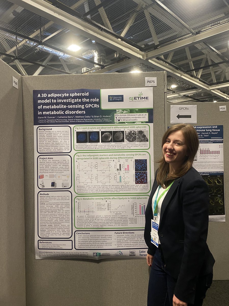 Hudson Group (@hudsongroup_) on Twitter photo First up, PhD student <a href="/ElaineDoesBio/">Elaine Duncan</a> has her poster presentation! The poster will be up for the rest of the day so please drop by and get in touch with any questions #Pharmacology2024 First up, PhD student <a href="/ElaineDoesBio/">Elaine Duncan</a> has her poster presentation! The poster will be up for the rest of the day so please drop by and get in touch with any questions #Pharmacology2024
