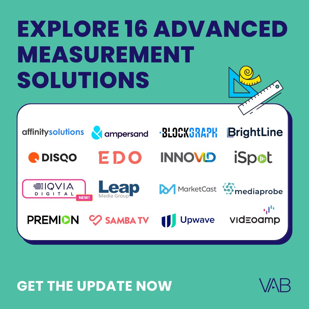 We’re excited to welcome IQVIA Digital to our Advanced Measurement Solutions Directory, which now showcases 16 innovative measurement solutions that help marketers reach their goals and measure their advertising success. 

Get your copy ➡️ thevab.com/insight/advanc…