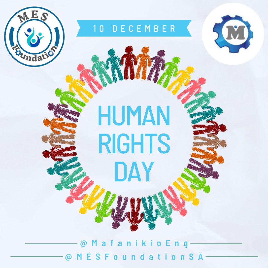 MESFoundationSA's tweet photo. This #HumanRightsDay let us continue to strive to protect and uphold #humanrights to all! 
#OurRightsOurFuture #InternationalHumanRights #16Days #StandUp4HumanRights #GlobalGoals #UnitedNations #SustainableDevelopmentGoals #SDGs #UnitedNations #NPO #NonProfit #NonProfitSupport https://t.co/PBk8lHs4ZK