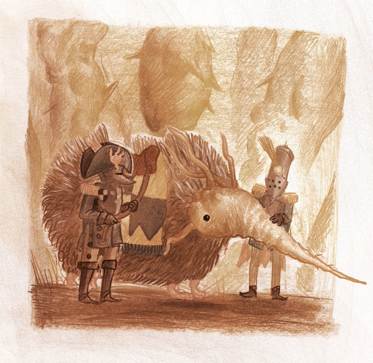 "Whelps tending to their Hedgehog mount, with all the rootiling oil and fresh roots they can afford" Done by the amazing"Whelps tending to their Hedgehog mount, with all the rootiling oil and fresh roots they can afford"Done by the amazing x.com/RossySculpta <a href="/maxstaxidermia/">turnip max</a>