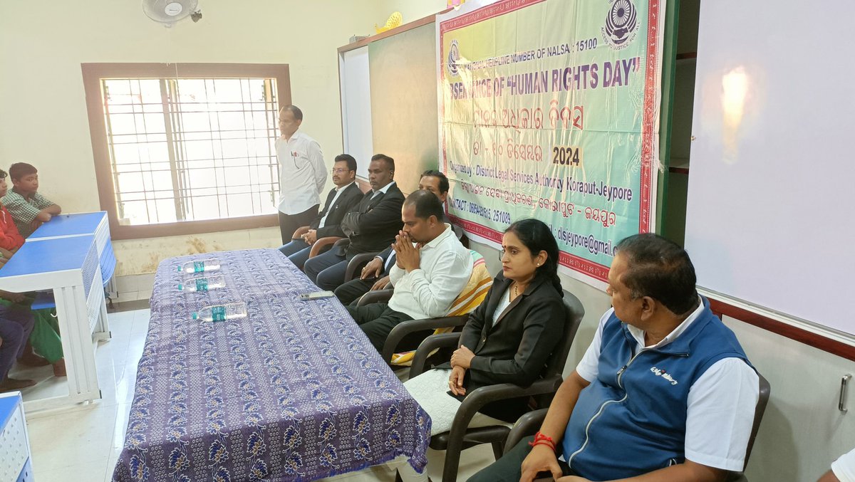 DrGayatriDevi3's tweet photo. "To deny people their human rights is to challenge their very humanity." 
Observance of International Human Rights Day by District Legal Services Authority, Koraput at Jeypore under the Chairmanship of Hon'ble Secretary, DLSA Sri Suman Jena at Govt. Upgraded High School, Tankua. https://t.co/0bEhxzHheX