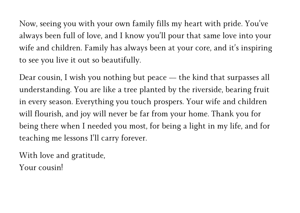 latoria_ria's tweet photo. Thank you for being there when I needed you most, for being a light in my life, and for teaching me lessons I’ll carry forever.
#Day10 #31DaysChallenge #HeartfeltMessages #NewBeginnings #WritingChallenge2024 #DecemberVibes #LaunchJourney #CardsForAllOccasions
#Latoria https://t.co/km6f6jKbQA