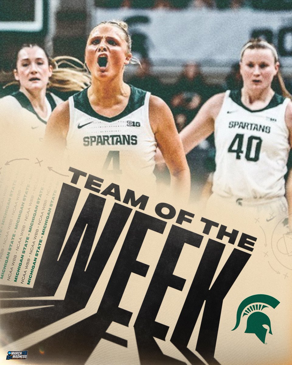 Team of the Week: <a href="/MSU_WBasketball/">Michigan State Women's Basketball</a> 💪

🔗 bit.ly/3BpBhRr

#NCAAWBB