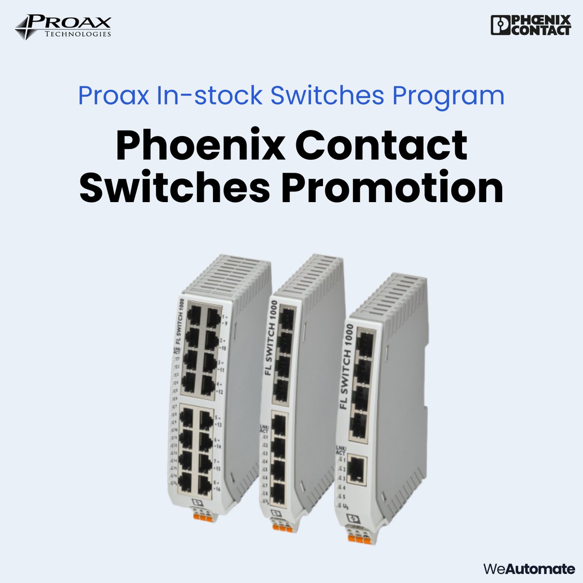 🔌 Keep your network running! Our Phoenix Contact switches are in-stock and ready to ship. From unmanaged to managed options - we've got you covered.

⚡ Fast shipping
🔄 Reliable protection

Shop now: hubs.li/Q02_1k6m0

#PhoenixContact #WeAutomate