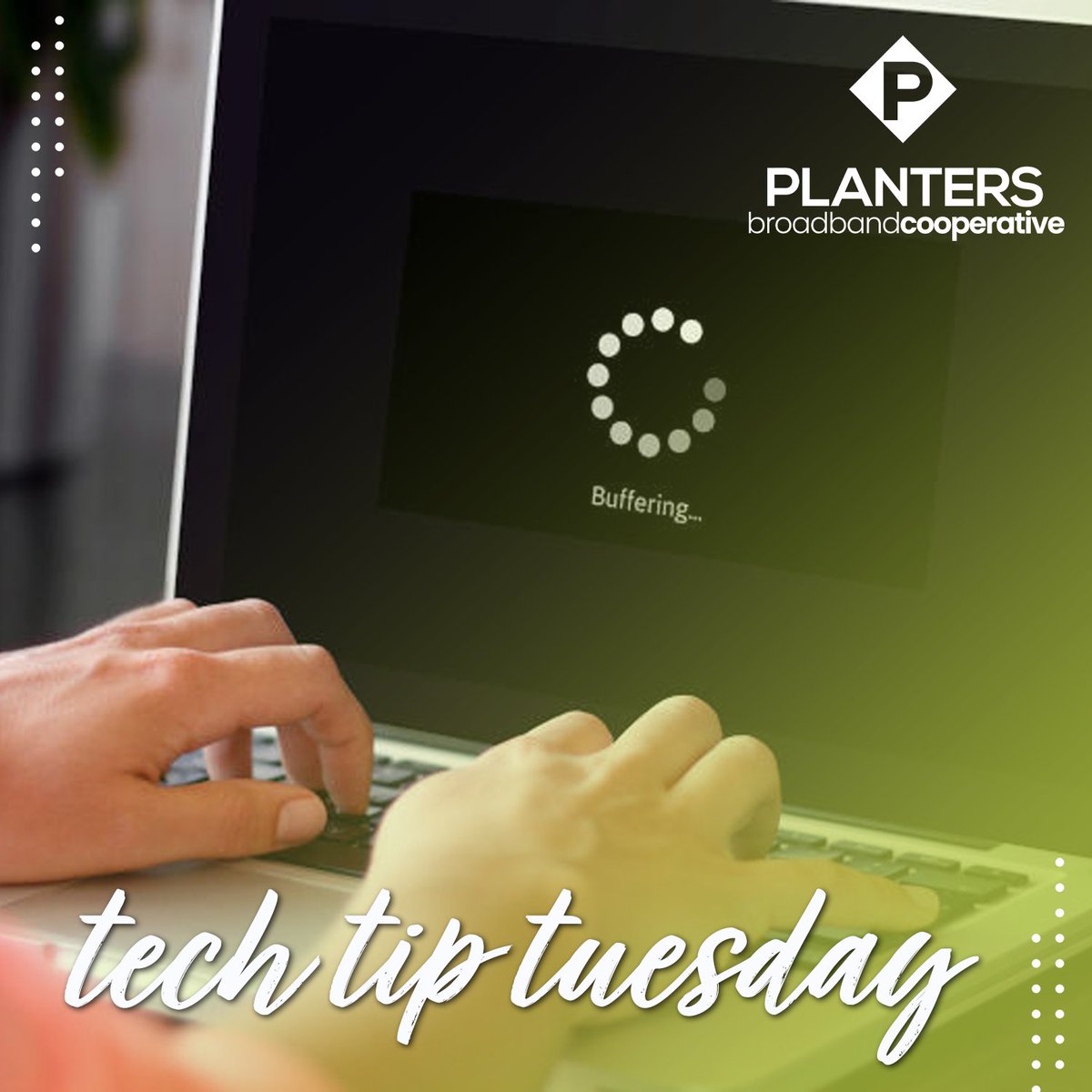 planterstelco's tweet photo. 𝕋𝕖𝕔𝕙 𝕋𝕚𝕡 𝕋𝕦𝕖𝕤𝕕𝕒𝕪: 
If you’re having issues with your computer speed, here are two tips to increase your speed:
💻Turn off internet-connected devices when you aren’t using them
💻Clear your browser cache and cookies

#Planters #PlantersTeam #PlantersBroadband #g ... https://t.co/Re9zfHnJak