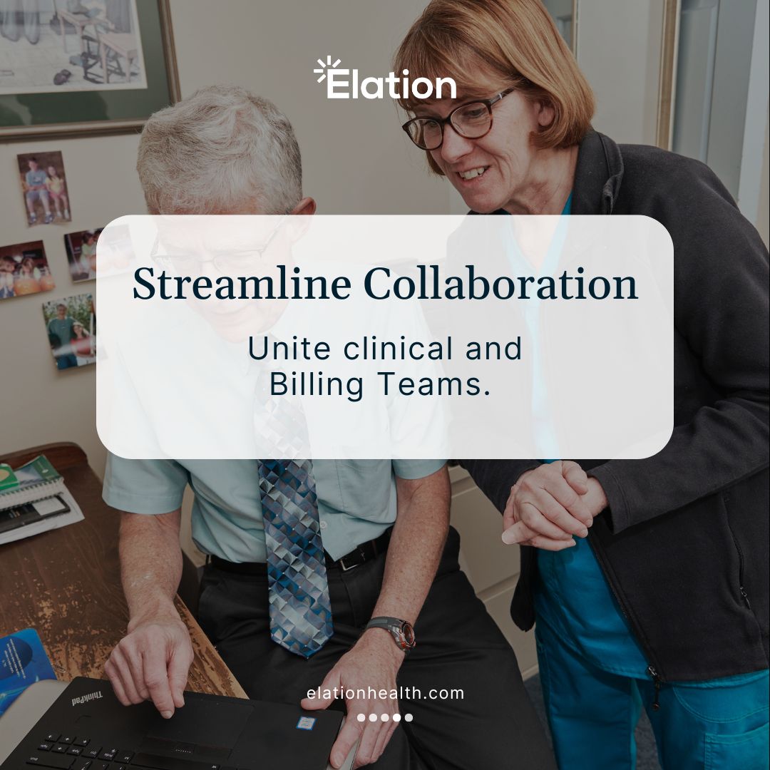 ElationHealth's tweet image. 💡Did you know? 💡
Elation offers #CollaborativeBilling to #streamlineworkflows, #reduceerrors, and enhance #teamcollaboration - so you can focus on #patientcare.
Learn more here: ow.ly/YawK50UnTsq