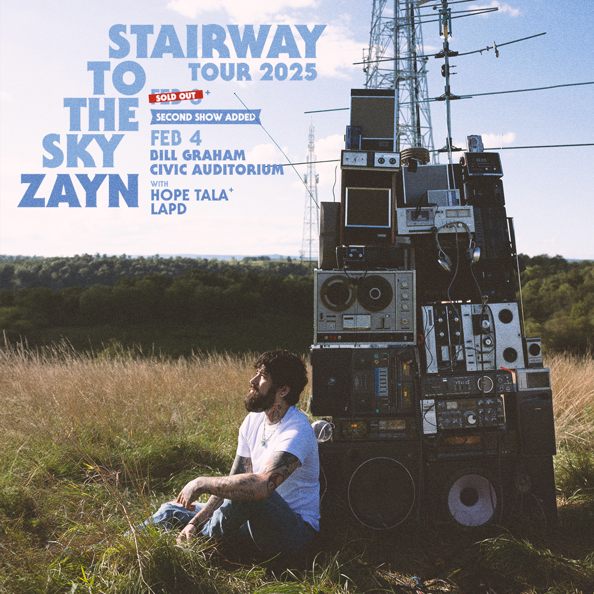 2ND SHOW ADDED ☁️ <a href="/zaynmalik/">zayn</a> is bringing a second night of his SOLD OUT Stairway To The Sky Tour to SF on February 4 with LAPD 📻 Tickets go on sale this Friday, 12/13 at 10am!

🎟️: bit.ly/3OPfCFi