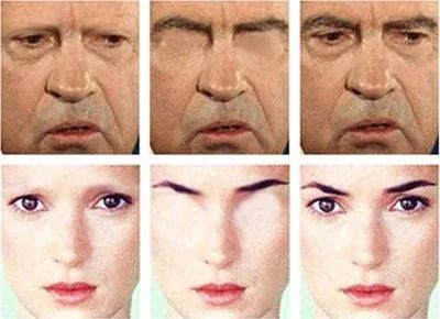 interesting_aIl's tweet photo. When researchers removed eyebrows from pictures of familiar faces, it reduced the chances of recognition substantially, and significantly more than removing the eyes themselves https://t.co/kNwJ21b1K5