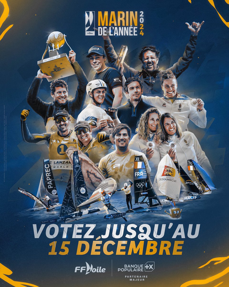 ⚠️ Derniers jours pour voter pour votre Marin de l’Année 2024 ! 

🤲🏼 Soutenez votre athlète préféré.e en votant pour lui.elle !

📲 Vote : woobox.com/eqryb6