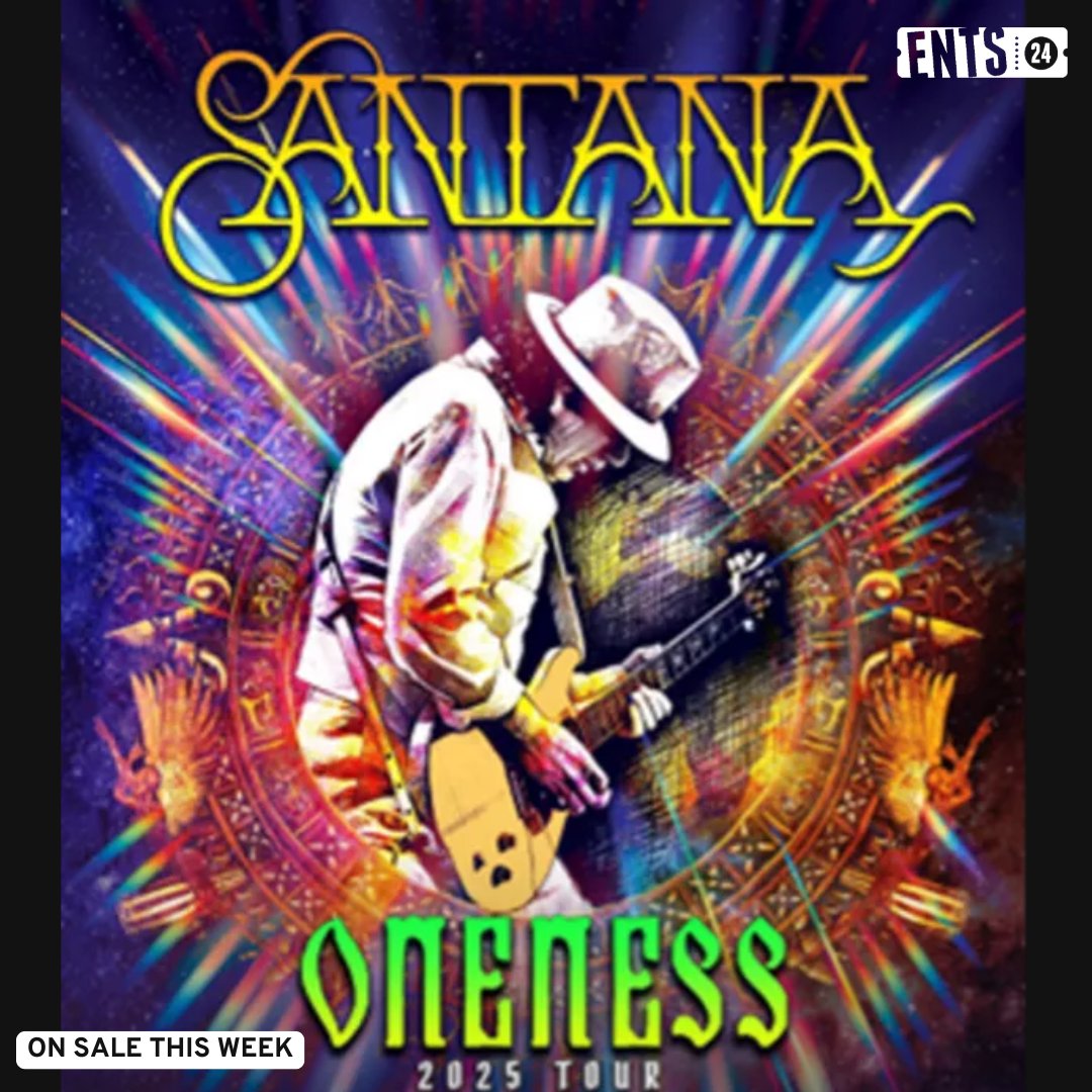 🎸 #CarlosSantana is bringing his iconic sound to the UK for a trio of shows in 2025!✨
🗓 Don’t miss your chance to witness the magic live! Tickets on sale Fri 13th September at 10am. Click below for more details:
🎫 ents24.com/uk/tour-dates/…
#santana #LiveMusic #guitarist #ents24