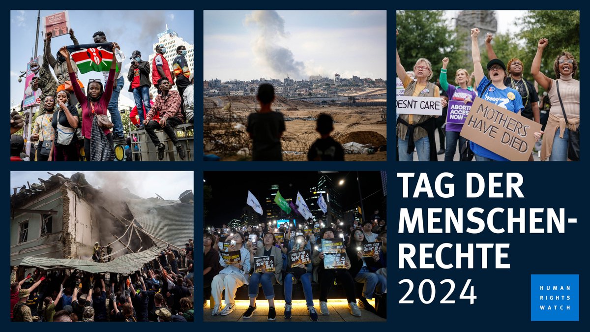 hrw_de's tweet photo. Heute, am Tag der Menschenrechte, markieren wir den 76. Jahrestag der Verabschiedung der Allgemeinen Erklärung der Menschenrechte!

#StandUp4HumanRights
#TagderMenschenrechte https://t.co/dS5l45UIUv