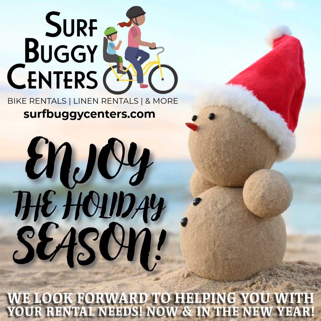 SurfBuggy's tweet photo. Hope you're enjoying the Holiday Season! 

We've got linens and other household items including bicycles and mobility items available for rental delivery all year long!

Book online or give us a call https://t.co/HeeKQreuXS https://t.co/uSRXFqoCcD