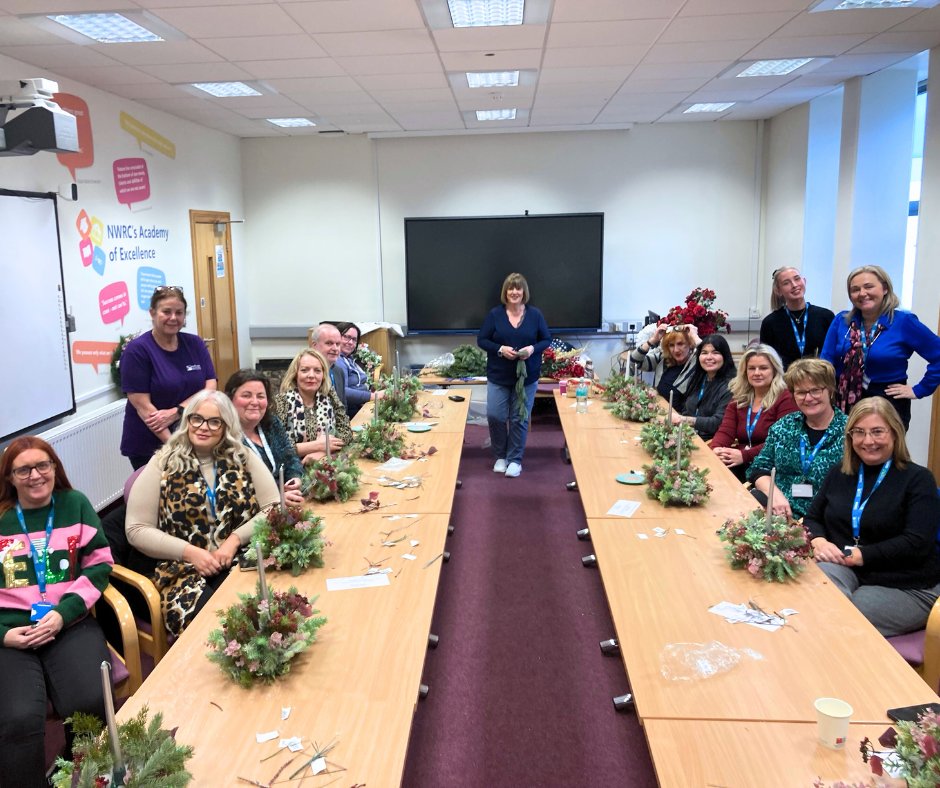 nwrc_college's tweet photo. What a wonderful workshop our staff particpated in last week with Five Oaks Floral.
Staff members were able to unleash their creativity andΒ make their own festive floral centrepieces which turned out beautifully.
Thanks to all who came along!
#FloralWorkshop #NWRC #TeamBuilding https://t.co/wQNZauhjM8
