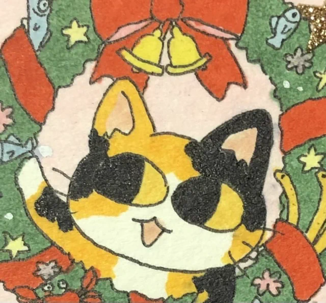 あべのハルカス9階でのねこ展の宣伝です桑田乃梨子先生高生浩子先生の出品イラスト画像です 