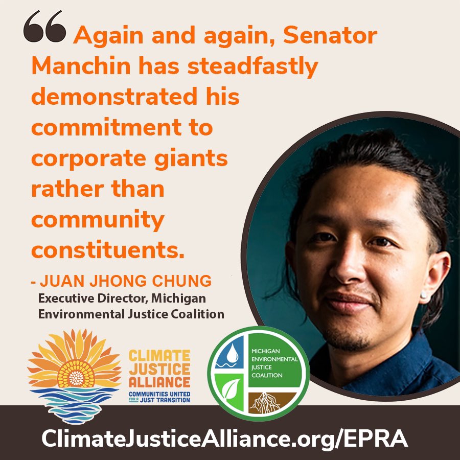 Climate Justice Alliance (CJA) 🌻 (@cjaourpower) on Twitter photo #StopTheDirtyDeal
Harmful policy that has been overwhelmingly opposed year after year, should not be shoved down our throats at the whims of corporations that destroy our neighborhoods, our water, our air, and our planet, to increase their profit margin.
climatejusticealliance.org/epra #StopTheDirtyDeal
Harmful policy that has been overwhelmingly opposed year after year, should not be shoved down our throats at the whims of corporations that destroy our neighborhoods, our water, our air, and our planet, to increase their profit margin.
climatejusticealliance.org/epra