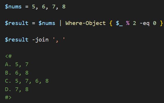 dfinke's tweet image. PowerShell Question / Quiz
What is the output of the following #PowerShell code, and why?
Comment your answers below! 👇🏻
#powershell #powershellquiz #developer #scripter