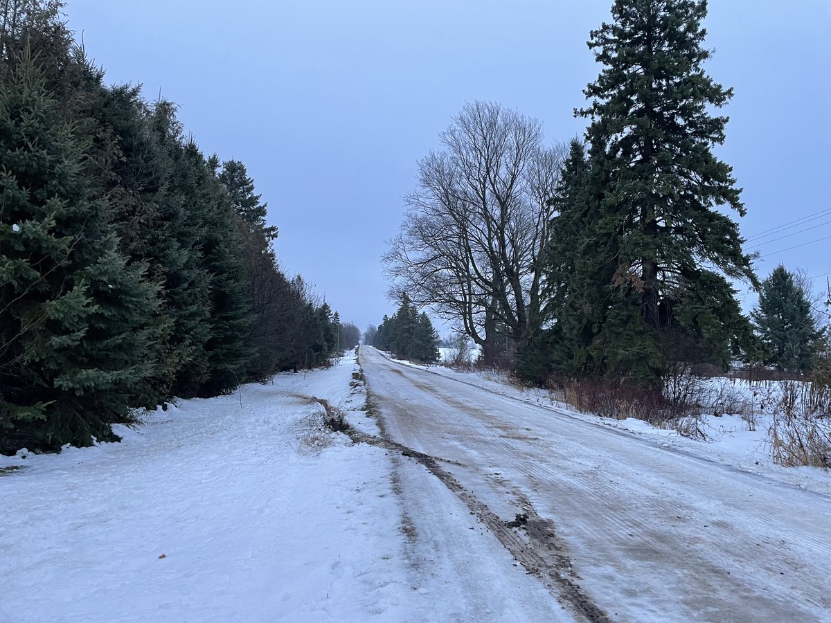 _JamesBryan's tweet photo. First car stuck in the ditch by the end of the driveway. Road narrows a bit and ditch is steep. Very unforgiving. Managed to pull them out without trouble. Will keep track this winter on numbers. https://t.co/5yW4ga7lMI