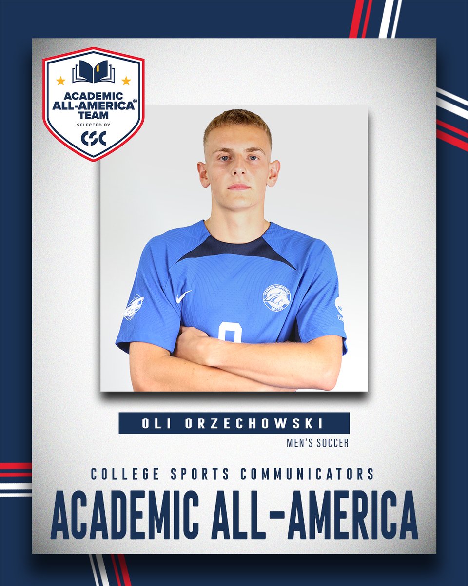 Oli Orzechowski has been named a CSC Academic All-America honoree!

He is the first Academic All-American in <a href="/UAH_MSOC/">UAH Men's Soccer</a> history.