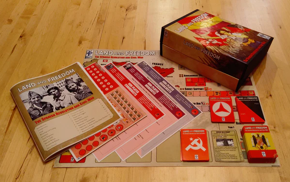 board_game_wire's tweet photo. Anti-fascist Spanish Civil War semi co-op Land and Freedom wins 2024 Summit Award, which aims to celebrate historical board games that have successfully broadened the hobby:

https://t.co/KVDeN2GsEs https://t.co/csbo0IJU0Z