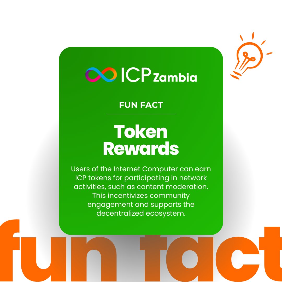 Get rewarded in $ICP tokens for moderating content and more. Build the network and get paid!

#ICP #ICPZambia #Blockchain