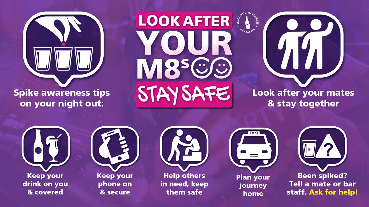 rdash_nhs's tweet photo. #GoingOutOut? Look after your M8s! ❤️ #StaySafe #Spiked 🚨 Suspect spiking? Call 111 or visit: https://t.co/Eig1H2vPc3 🍹 Drink responsibly to #ProtectYourself &amp; #ProtectTheNHS 💙
@MyDoncaster @PoliceSouthYorks https://t.co/QL0Gq6sxXI