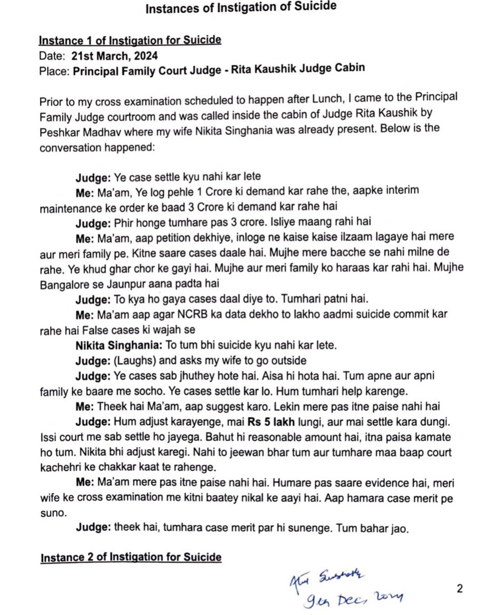realsiff's tweet image. SIFF and other Men&apos;s Groups demand Govt of India to immediately constitute a committee to investigate the reasons due to which AI expert and Senior executive Atul Subhash committed suicide.

Without such a committee working and submitting it&apos;s report, legal terrorism, 120 court…