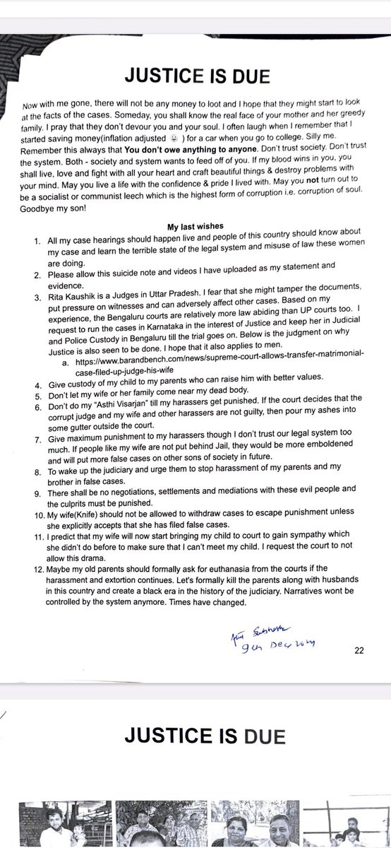 realsiff's tweet image. SIFF and other Men&apos;s Groups demand Govt of India to immediately constitute a committee to investigate the reasons due to which AI expert and Senior executive Atul Subhash committed suicide.

Without such a committee working and submitting it&apos;s report, legal terrorism, 120 court…