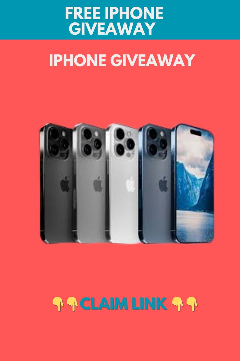 Free iPhone Giveaway Contest
👇👇Claim link 👇👇
rewardszones.com/iphone2025/2f8…
🎉 iPhone 16 Pro Max Giveaway
#iPhone15ProMax #Giveaway #WinAniPhone #FreeiPhone #Contest #iPhone15 #TechGiveaway #DontMissOut #EnterToWin #Freebie #getfreeiphone #winiphone #contestiphone