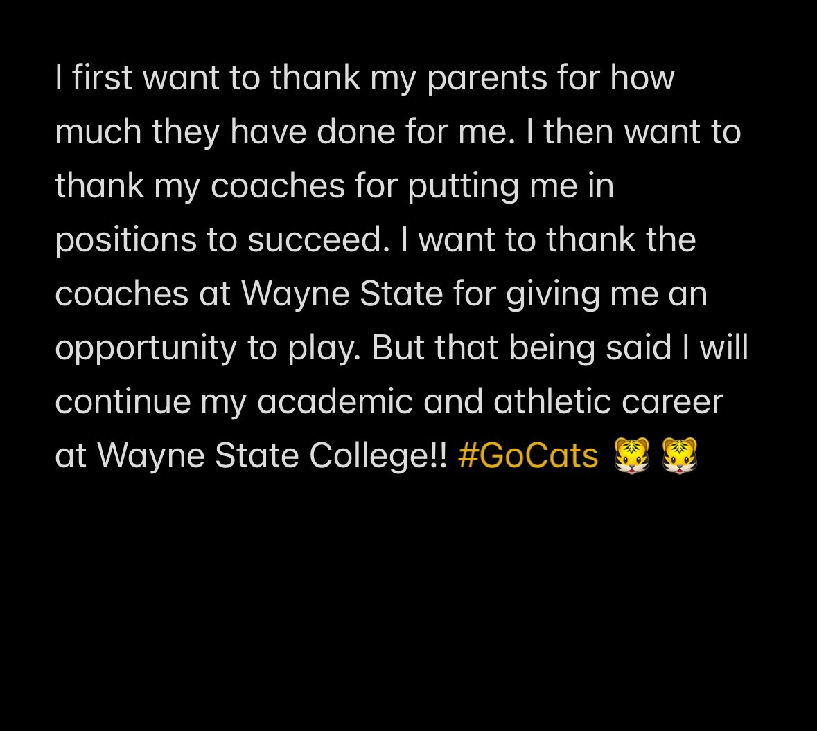 Luke Johnson (@luke34johnson) on Twitter photo 110% COMMITTED!!! #AGTG #GoCats <a href="/LMasters8/">Logan Masters</a> <a href="/COACHMCLAU/">SCOTT MCLAUGHLIN</a> @KalebGaster <a href="/WayneStFootball/">Wayne State Football</a> <a href="/CoachHaberman/">Coach Haberman</a> <a href="/GriffFootball/">Gretna East Football</a> 110% COMMITTED!!! #AGTG #GoCats <a href="/LMasters8/">Logan Masters</a> <a href="/COACHMCLAU/">SCOTT MCLAUGHLIN</a> @KalebGaster <a href="/WayneStFootball/">Wayne State Football</a> <a href="/CoachHaberman/">Coach Haberman</a> <a href="/GriffFootball/">Gretna East Football</a>